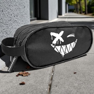 Estojo Escolar Lápis Caneta Porta Acessórios Duplo 2 Zíperes Alça Lateral Necessaire Carinha PV em Oferta na Shopee