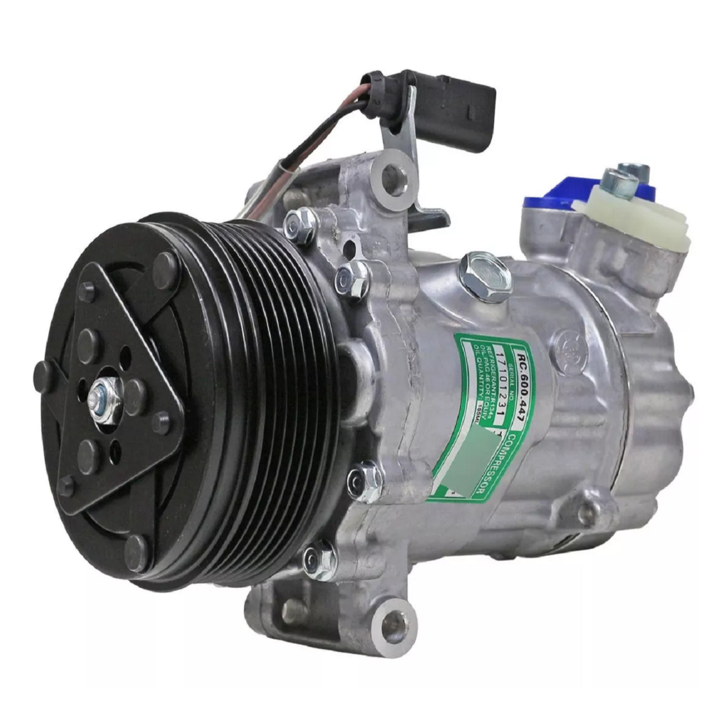 Compressor de Ar Sanden Volkswagen Saveiro 2014>/ Fox 2015>/ Voyage 2013>/ Gol 2013> Motor 1.6 MSI - 12 Volts Polia 6pk