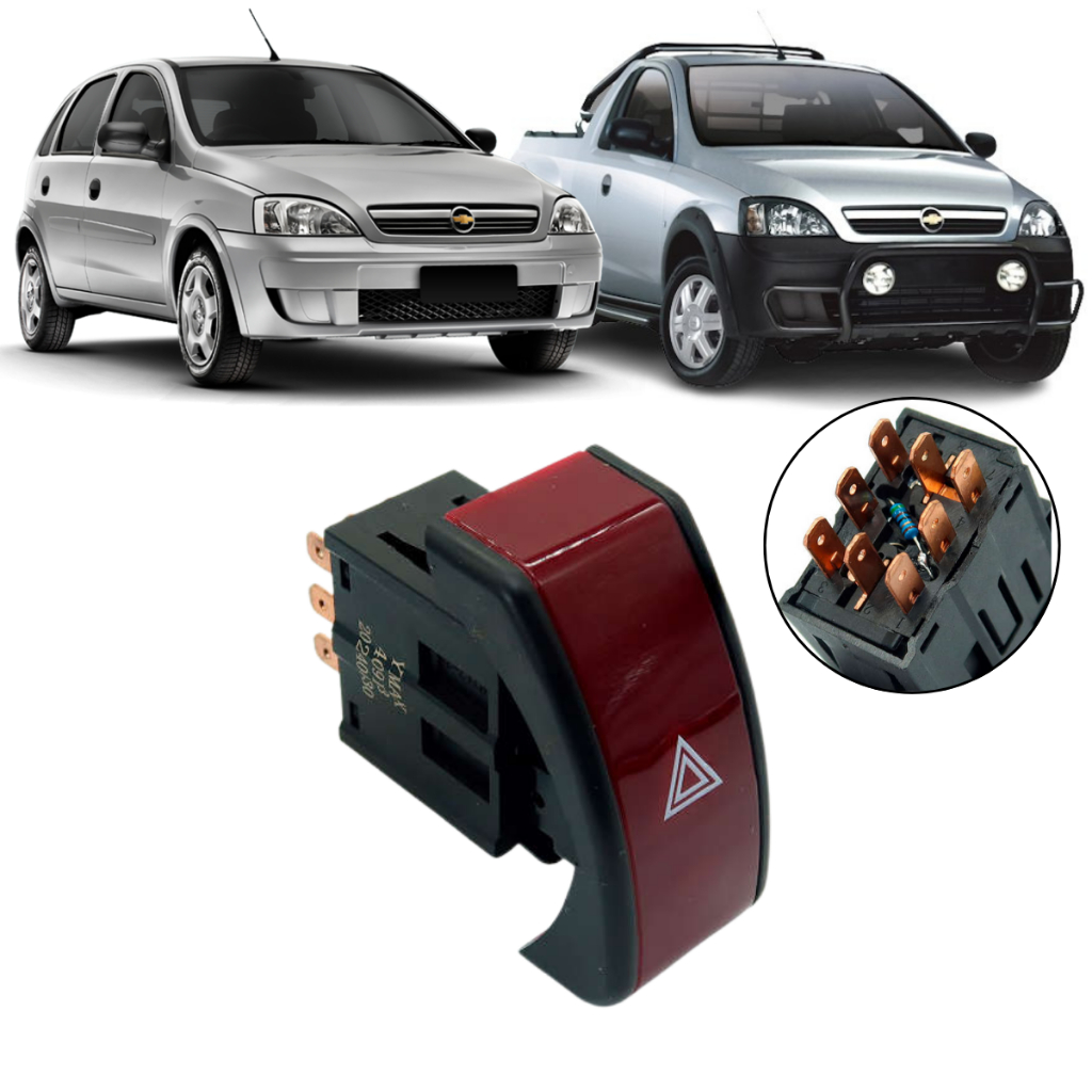 Botão Interruptor Pisca Alerta Chevrolet GM Corsa Montana 2002 A 2012 93440913