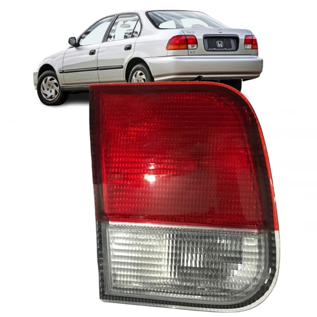 Lanterna Traseira Mala Honda Civic 96 97 98 Esquerda Tampa Vermelha Branca