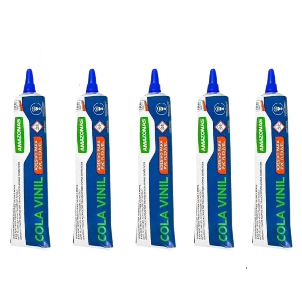 Cola Vinil Fosco Amazonas 17g Para Lona E Pvc 5 Unidades Cola Ultra Forte
