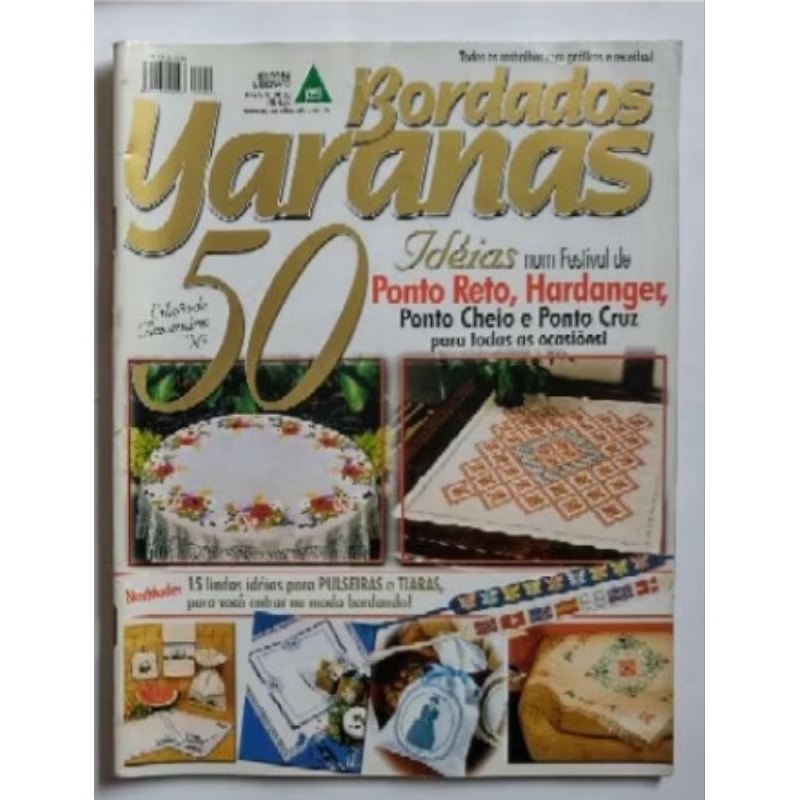 Revista Yaranas Bordados - Festival De Pontos, Reto, Hardanger, Ponto Cheio e  Ponto Cruz