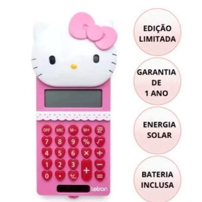 CALCULADORA HELLO KITTY 8 DÍGITOS LETRON