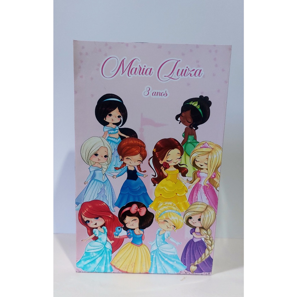 Sacolinha personalizada Princesas baby TAM M| lembrancinha |aniversario | decoração princesas baby | sacolinha M