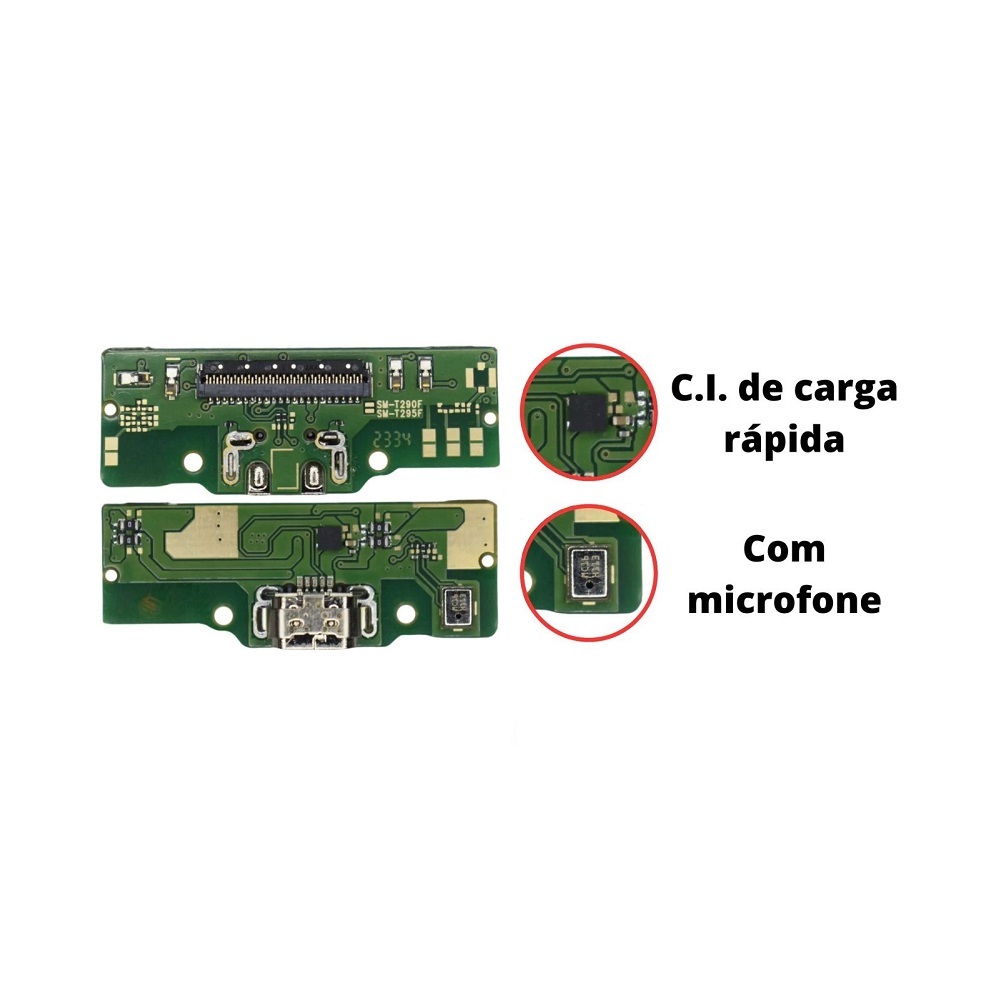 Placa Conector De Carga Microfone Tablet T290 T295 Tab A 4g Turbo