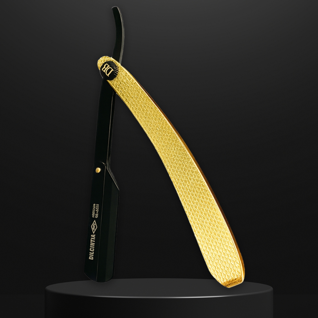 Navalhete Dourado Profissional Navalha para Barba Dilcintia