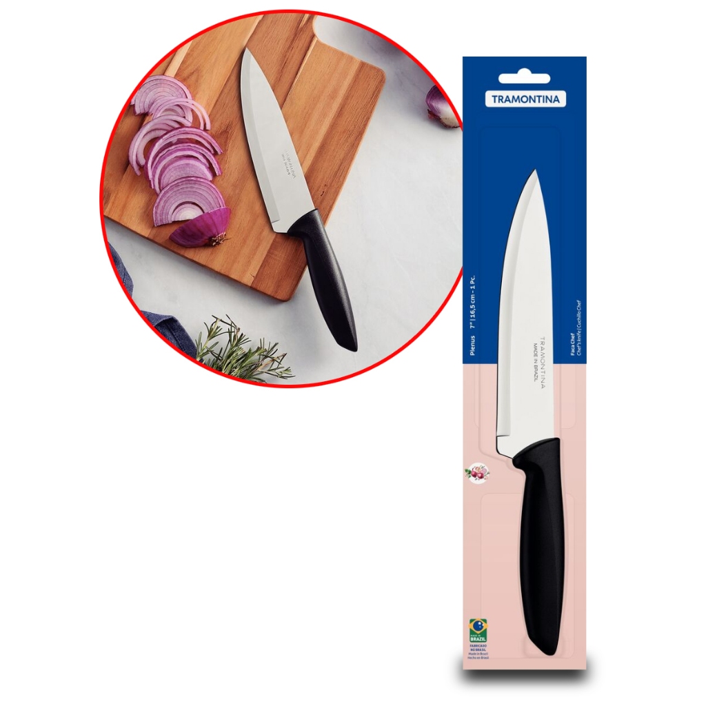 Faca De Cozinha Chef Plenus Lâmina em Aço Inox 7 Tramontina