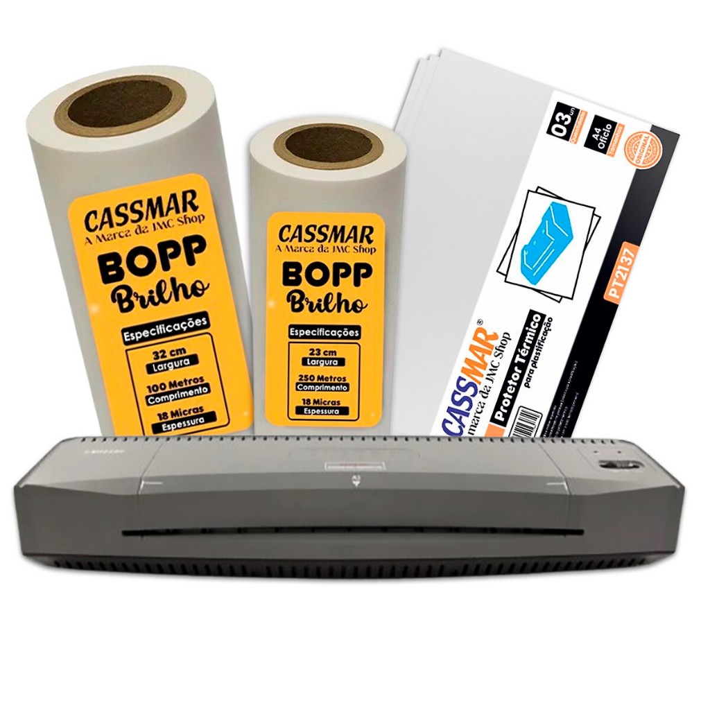 Kit Laminadora Aurora A3 + Bopp A4 + Bopp A3 Brilho 110v