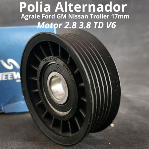 Polia Alternador Motor 2.8 3.8 TD V6 Agrale Ford GM Nissan Troller 17mm