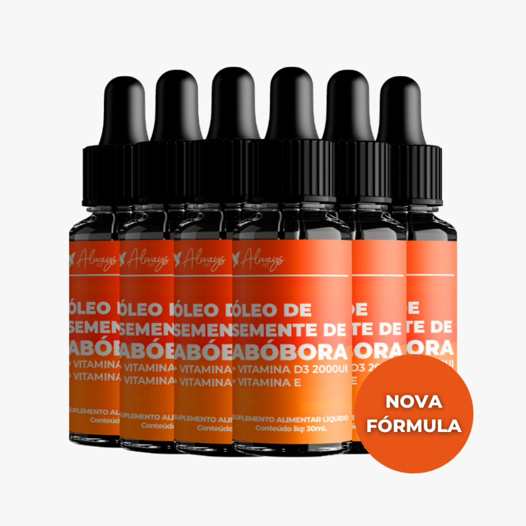 Óleo de Semente de Abóbora Gotas com Vitamina D3 e Vitamina E - 30ml - 6 Unidades em Oferta na Shopee