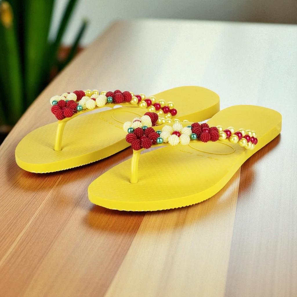 Chinelo Fashion Feminino Bordado Em Pérolas Personalizado Delicado Verão Confortável Fresquinho em Oferta na Shopee