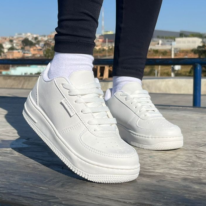 Tenis casual sapato feminino academia casual skate ar livre sola reta dia a dia