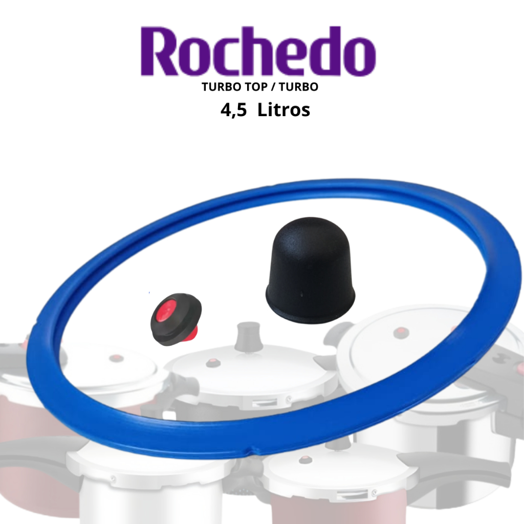 Borracha + Pino + Valvula Kit 3Pç Reparo Rochedo Turbo 4.5 L Panela Pressao Top