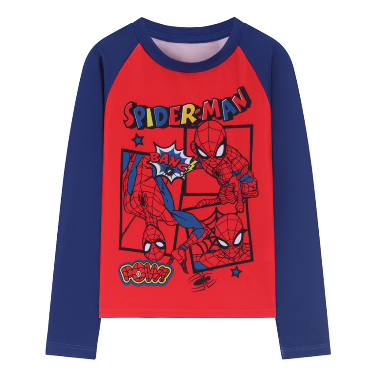 Camiseta Infantil Praia Manga Longa Proteção UV Marvel Spiderman Licenciado em Oferta na Shopee