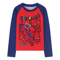 Camiseta Infantil Praia Manga Longa Proteção UV Marvel Spiderman Licenciado