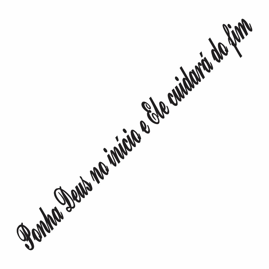 Adesivo frase PONHA DEUS NO INÍCIO E ELE CUIDARÁDO FIM parabrisa vidro de carro, moto. em Oferta na Shopee