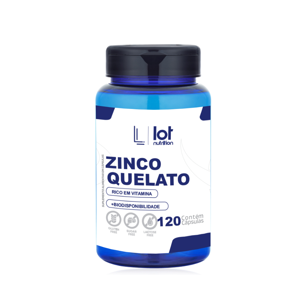 Zinco Quelato 29mg 120 Cápsulas Suplemento Imunidade Pele Cabelo Saúde Nutrição