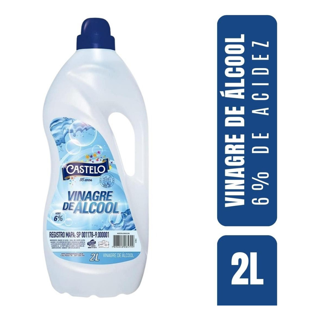 Vinagre de Álcool Castelo frasco 2 litros