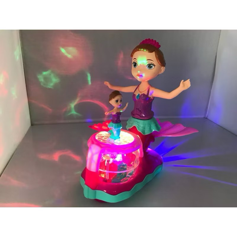 Brinquedo  Sereia Dançarina 360° com Luzes LED Coloridas, Música e Skate Elétrico – Presente Divertido e Interativo! em Oferta na Shopee