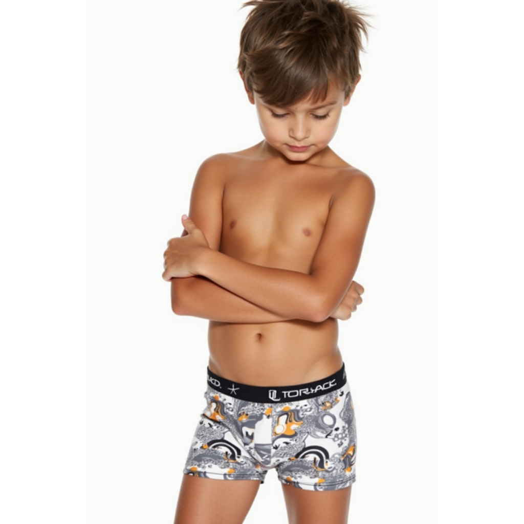 Kit 3 Cuecas Infantil Juvenil Box Microfibra Estampada Confortável