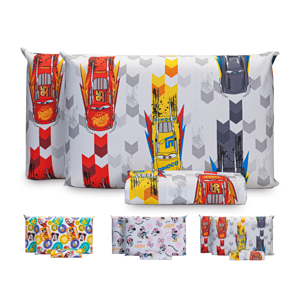 Jogo de Lençol Solteiro/Casal 3 Peças - Disney Oficial - Sem Elástico Carros Mickey Minnie Infantil em Oferta na Shopee