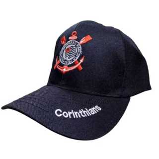 Boné Corinthians preto, Bordado , Excelente Qualidade e Envio Imediato. em Oferta na Shopee