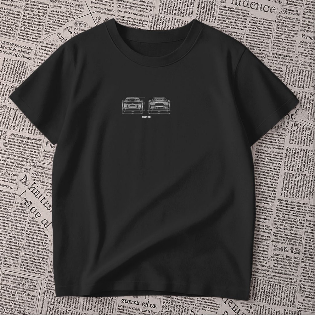 Camiseta  estampada - carros | audi R8 SPYDER V10 |  blusa unissex premium 100% algodão
