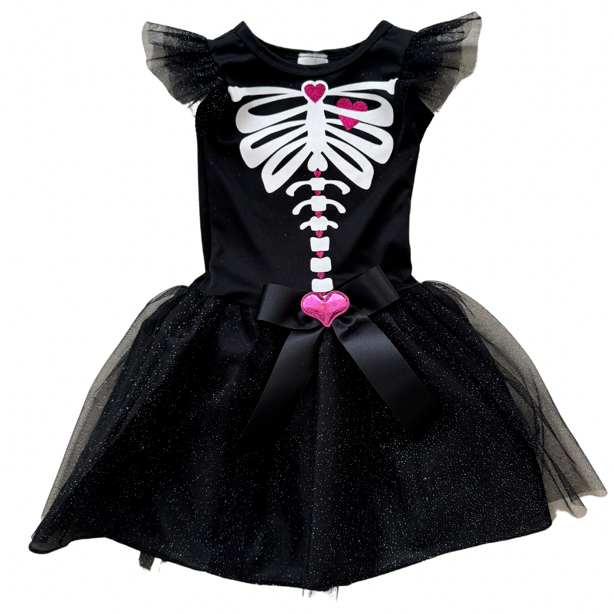 Fantasia Vestido Esqueleta Caveira Monster High Dia das Bruxas Festa Aniversário Look Halloween