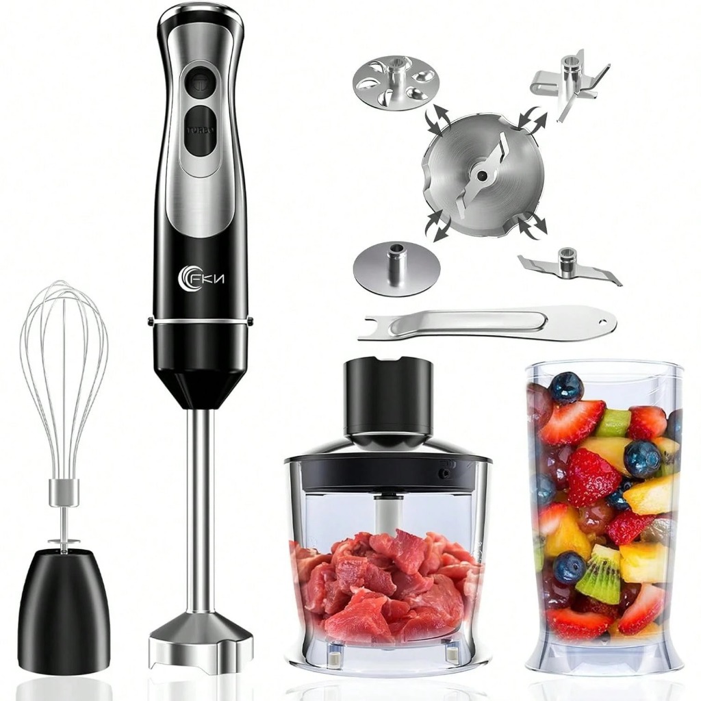Mixer Processador 4 em 1 110V e 220V 600W Batedor Fue Multiprocessador