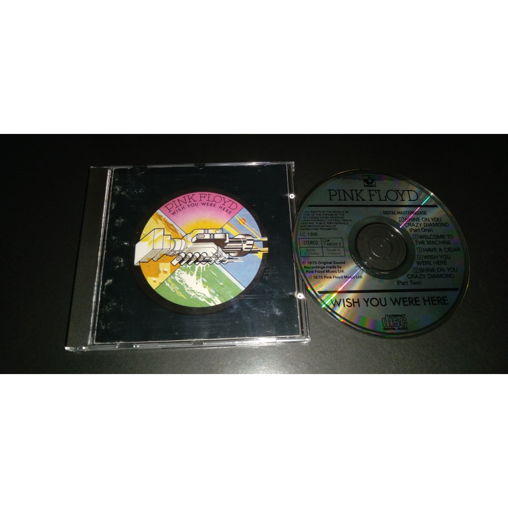 CD Pink Floyd Wish You Were Here Edição Holanda Black Cover