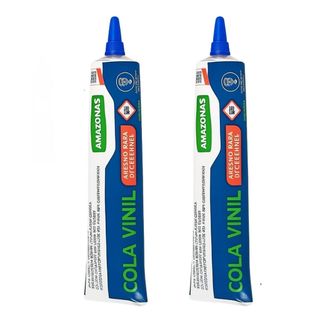 Kit Cola Vinil Extra Forte Fosco Amazonas 17g Para Lona E Pvc 2 Unidades