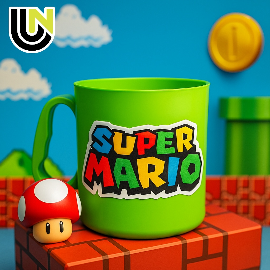 Kit 30 Canecas adesivadas Super Mario 450ml Para Festa lembrancinhas Presentes Aniversários Mario Princesa