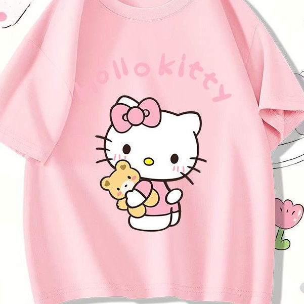 Camiseta camisa blusa Infantil hello kitty 100% Algodão