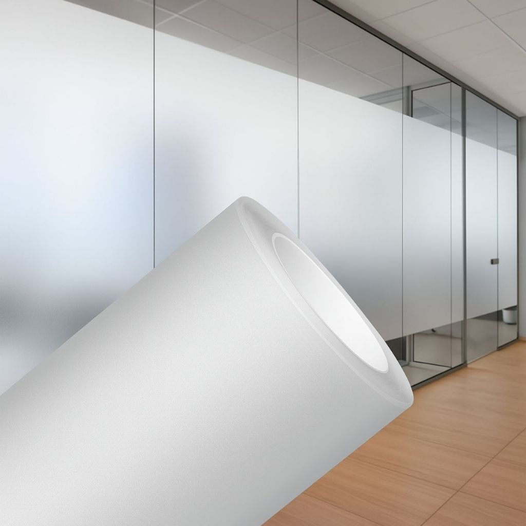 Adesivo Vinil Jateado para Vidro e Box | Envelopar Janela Porta | Resistente à Água 150x100cm