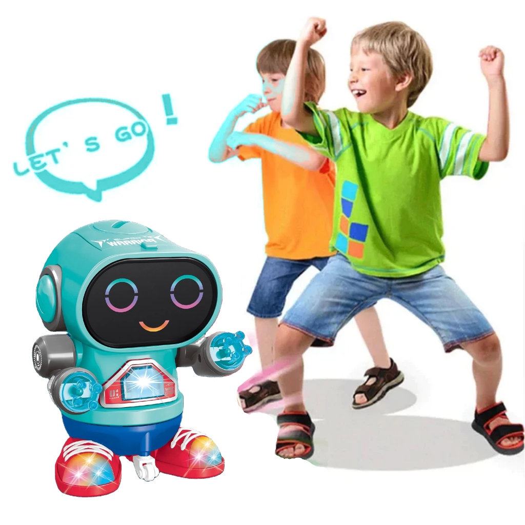 Robô Infantil Dançante com Luzes e Sons – Brinquedo Musical Interativo Movimento Automático
