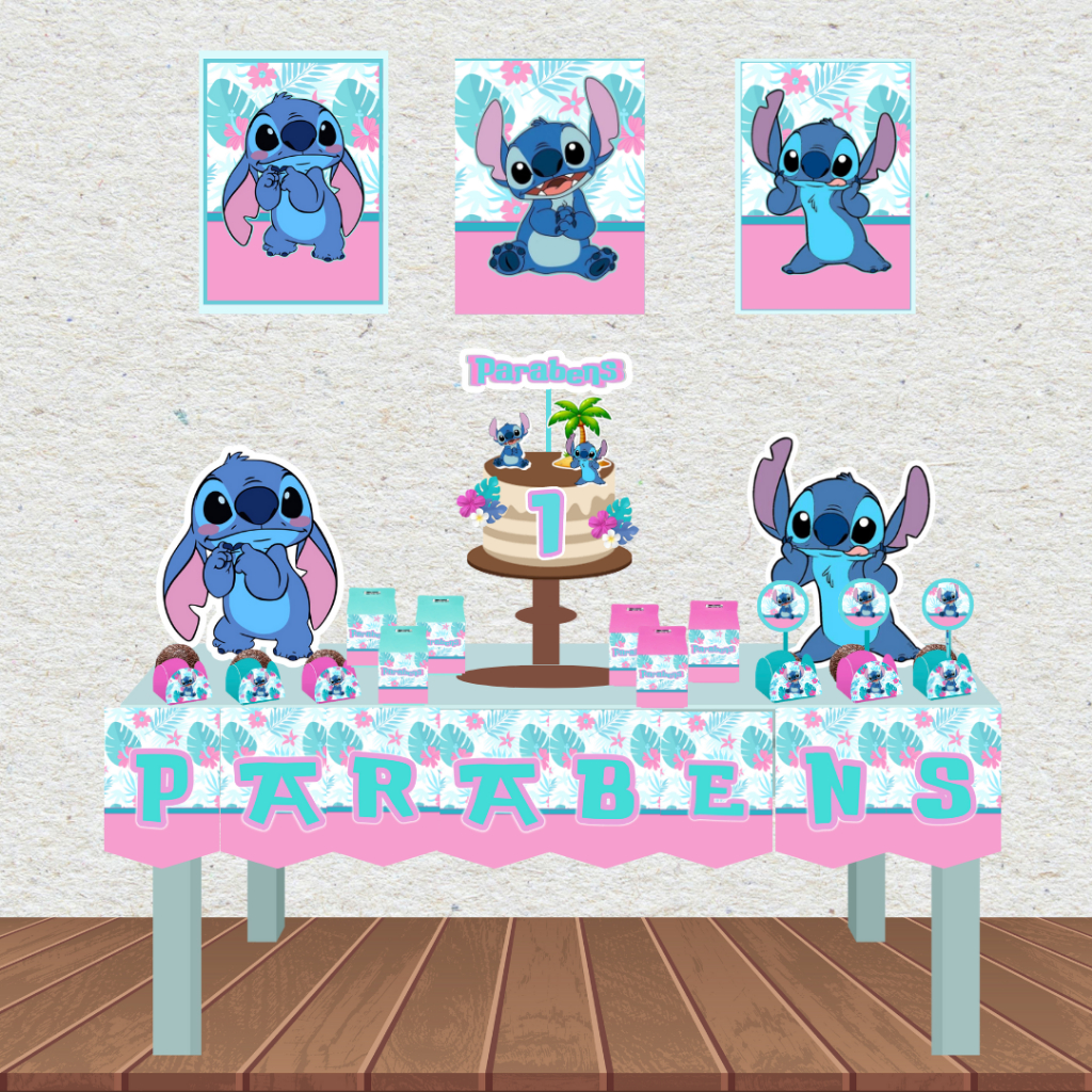 Kit  Personalizado -Só um Bolinho –  Lilo  Stitch  - Festa /Lembrancinhas/Mimos/Caixinhas/Aniversário/Infantil/Decoração