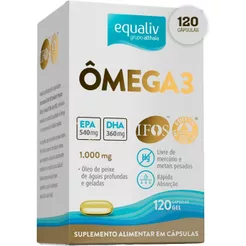 Omega 3 1000mg Equaliv Com 120 Cápsulas Em Gel