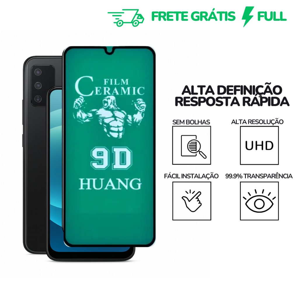 Kit 3 á 5 Películas Samsung  A Cerâmica 9D p/ Todos: A26 A36 A56 A05 A15 A25 A03 A13 A23 A10 A02 A04
