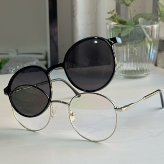Armação de óculos para grau Clipon 2 em 1 Unissex Redondo lente polarizada 22322 em Oferta na Shopee