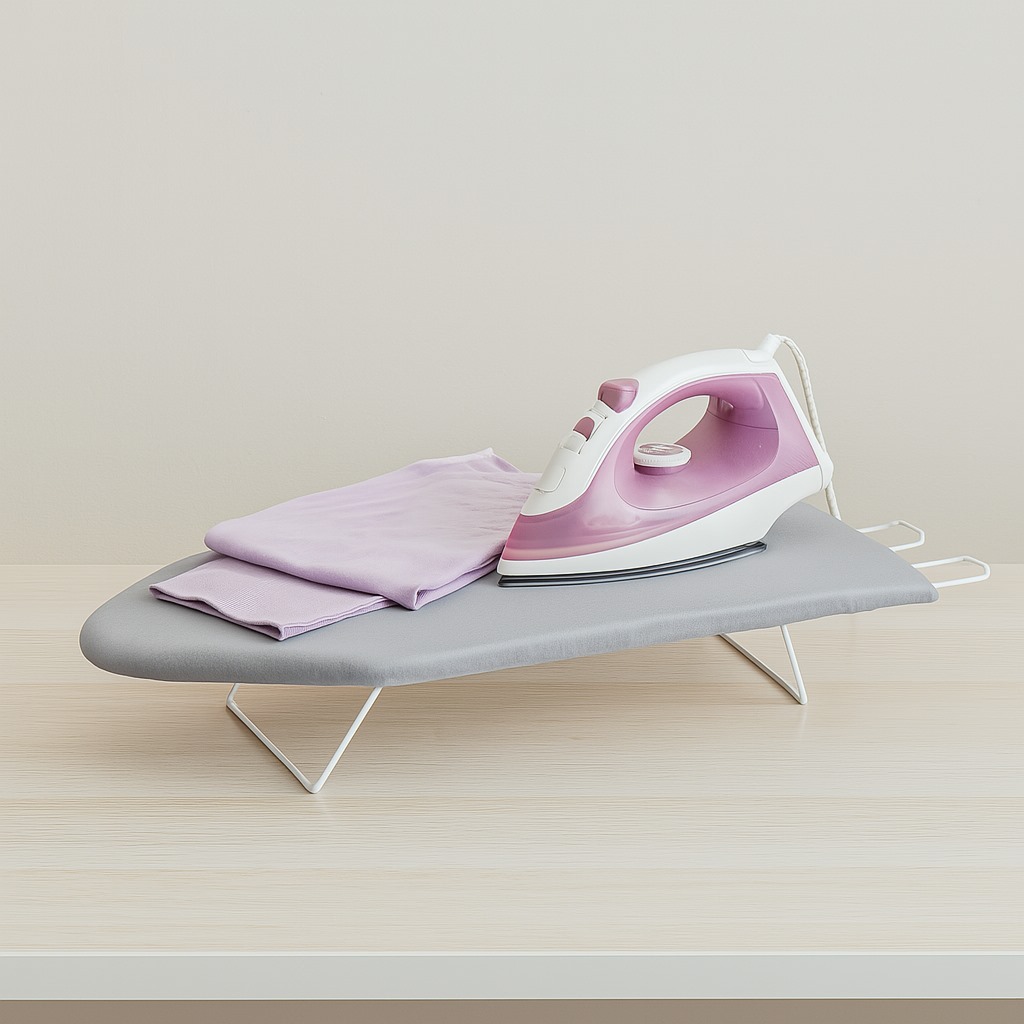 Mesa Tabua de Passar Roupa Portátil Pé Dobrável Cama Mesa Porta Ferro