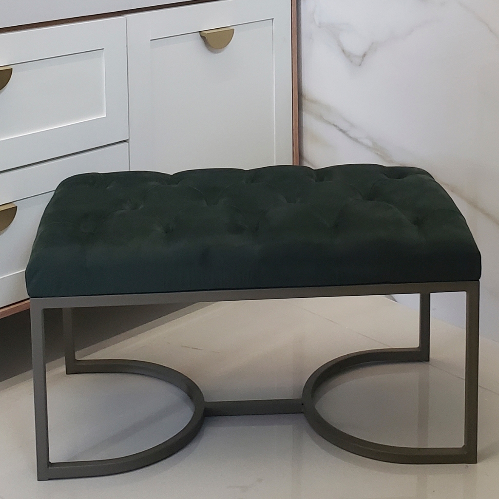 Recamier Veludo 80x40 Divã Sala Retangular Decoração Escritorio Quarto Sala Penteadeira Banqueta Puf