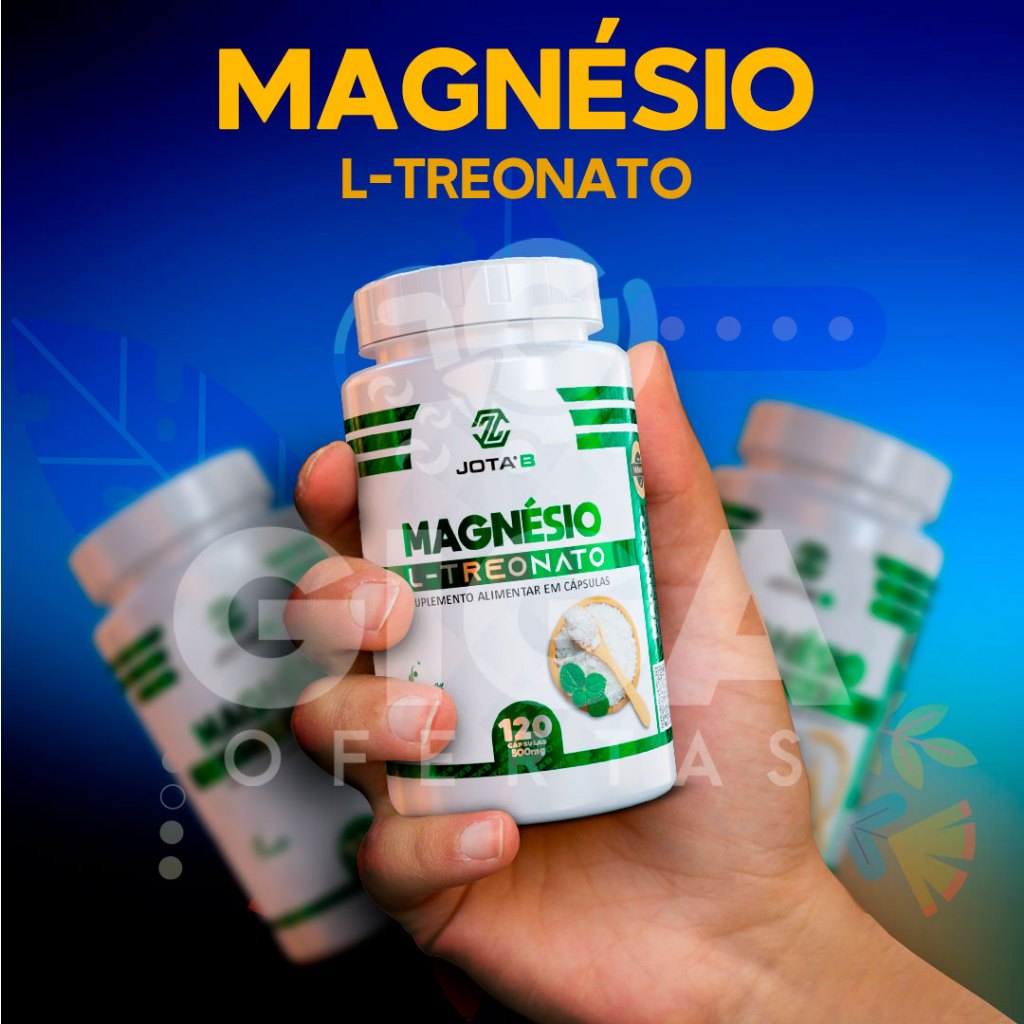 🧠💊 Magnésio L-Treonato 120 cápsulas – Suporte Cognitivo Avançado! | ᴾ¹