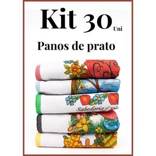 Kit pano de prato multiuso com viés em Oferta na Shopee