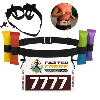 Cinto Porta Numero Para Corrida Triathlon Ciclismo Carbo Gel em Oferta na Shopee