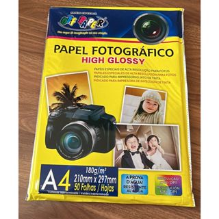 Papel Fotográfico 180g A4 High glossy Marca Off Paper Impressão Foto Alta qualidade em Oferta na Shopee