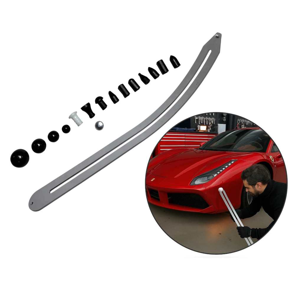 Ferramenta Martelinho de Ouro 74cm C/ 15 Pontas Intercambiáveis Reparo de Funilaria