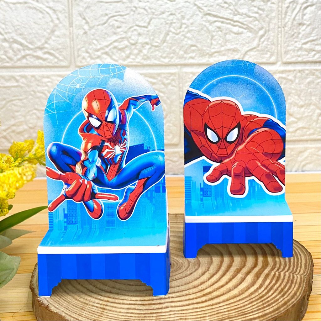 Porta Bis duplo HOMEM ARANHA - Pegue e Monte - 20 UNIDADES - Lembrancinhas Festa infantil VARIOS TEMAS