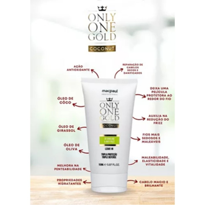 Mac Paul Only One Gold Coconut Leave-in Tripla Proteção 150ML