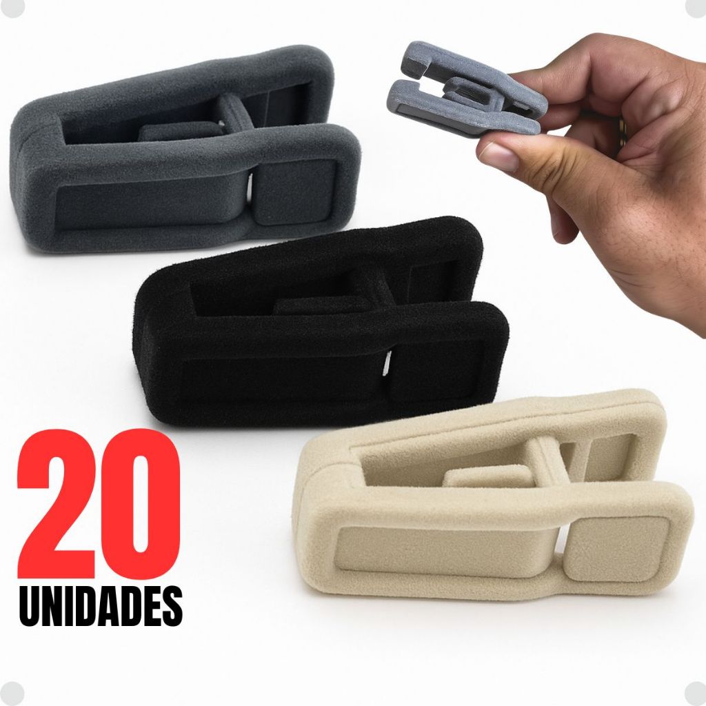 Kit 20 Presilhas Veludo Para Cabides Prendedor Presilhas Para Short Calça Saia Vestido Organização em Oferta na Shopee