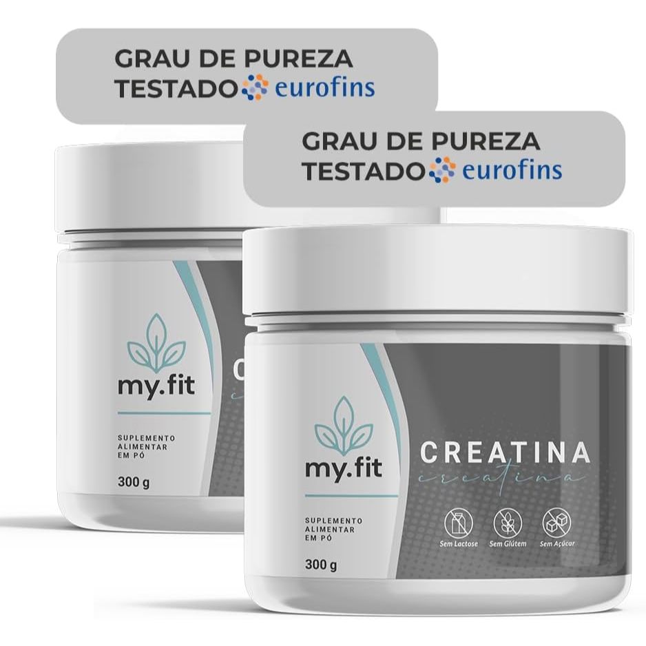Kit 2x Creatina 100% Pura - Monohidratada, Laudo de Pureza Disponível - Total 600g